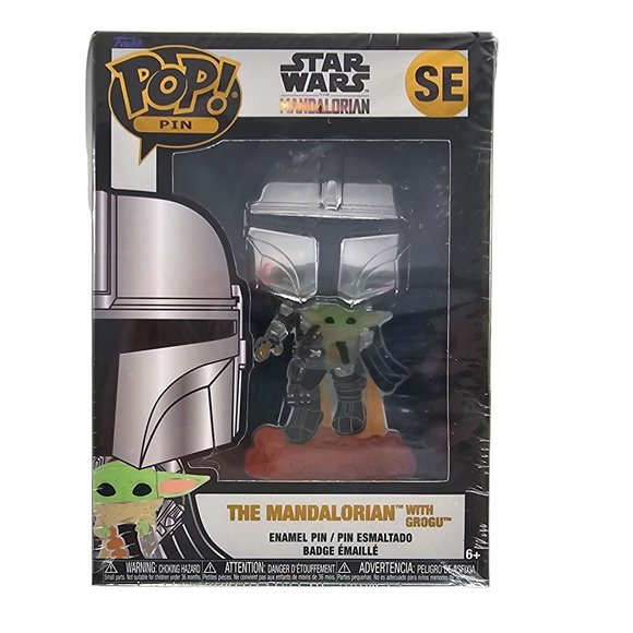 POP! Pins SE Star Wars The Mandalorian With Grogu Enamel Pin New Damaged Box - Picture 1 of 7
